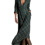 Valentina™ | Maxikleid im Karo-Look