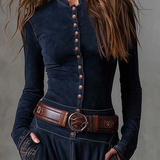 Elsa™ | Maxikleid aus Wildleder mit Gürtel