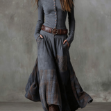 Elsa™ | Maxikleid aus Wildleder mit Gürtel