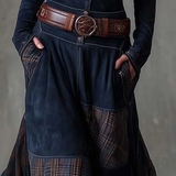 Elsa™ | Maxikleid aus Wildleder mit Gürtel
