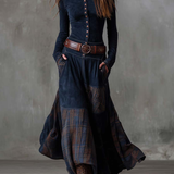 Elsa™ | Maxikleid aus Wildleder mit Gürtel