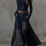 Elsa™ | Maxikleid aus Wildleder mit Gürtel