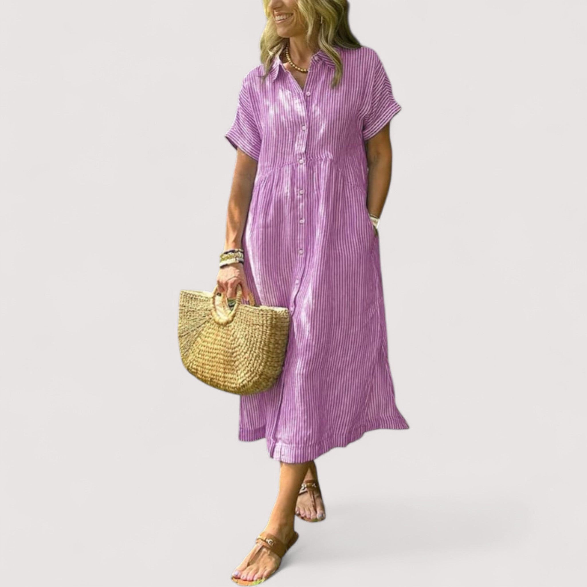 Rea™ | gestreiftes Hemdkleid