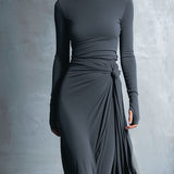 Noémie™ | Maxikleid mit seitlichem Knoten