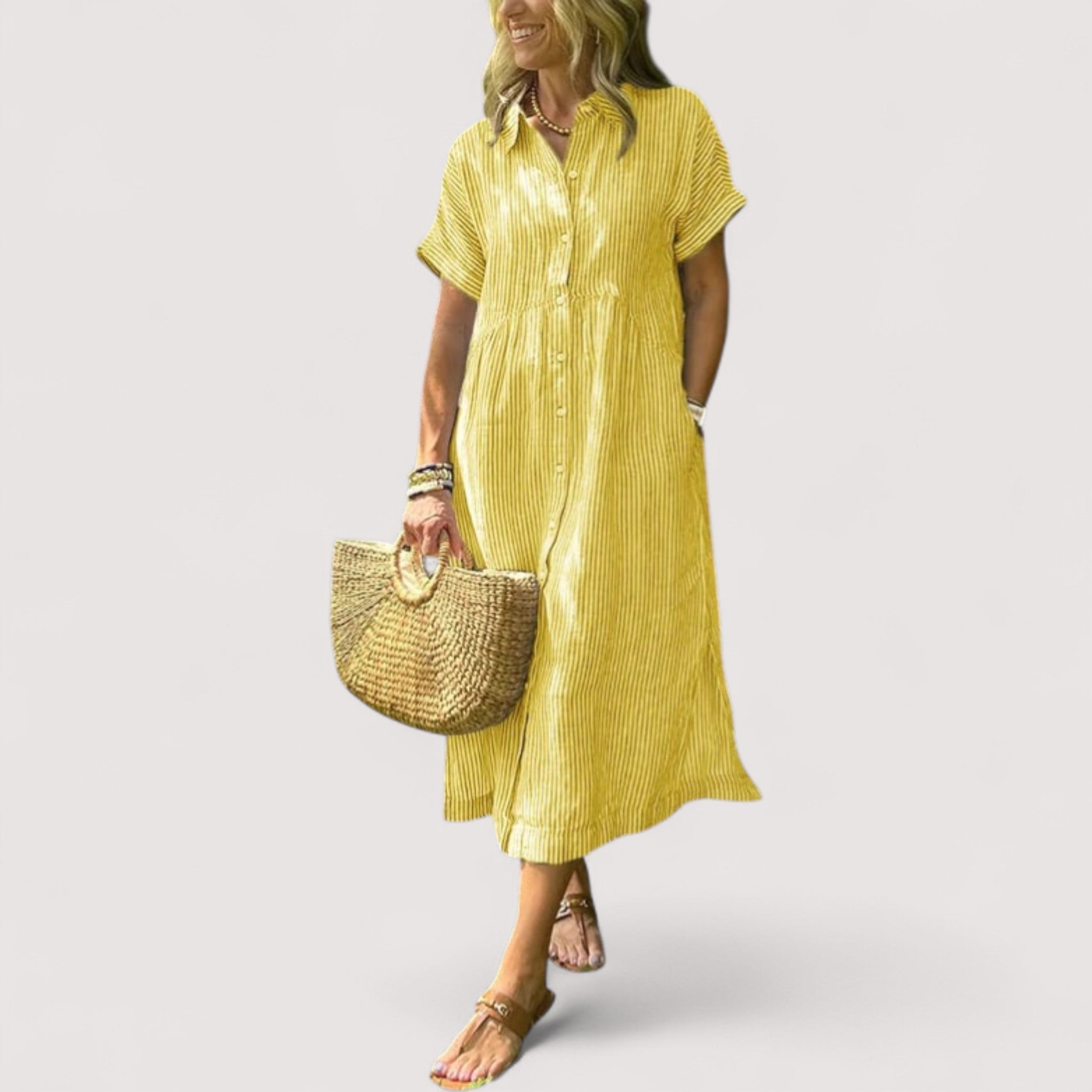 Rea™ | gestreiftes Hemdkleid