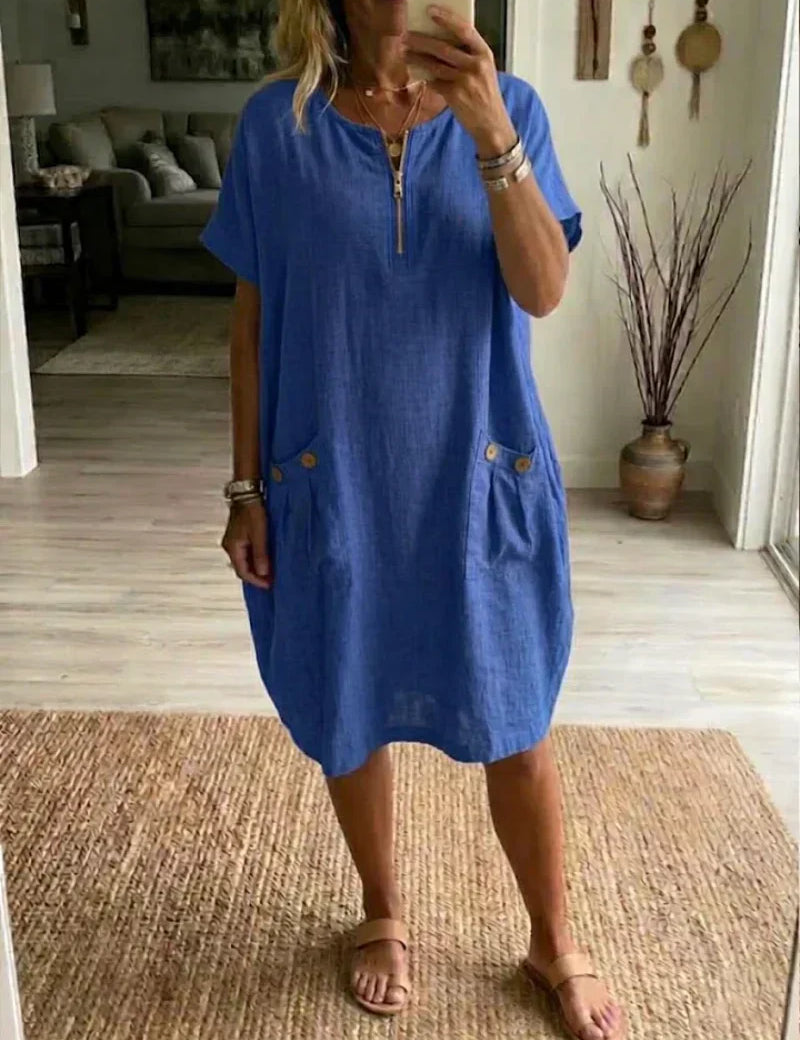 Pascale™ | Maxikleid mit Reissverschluss vorne