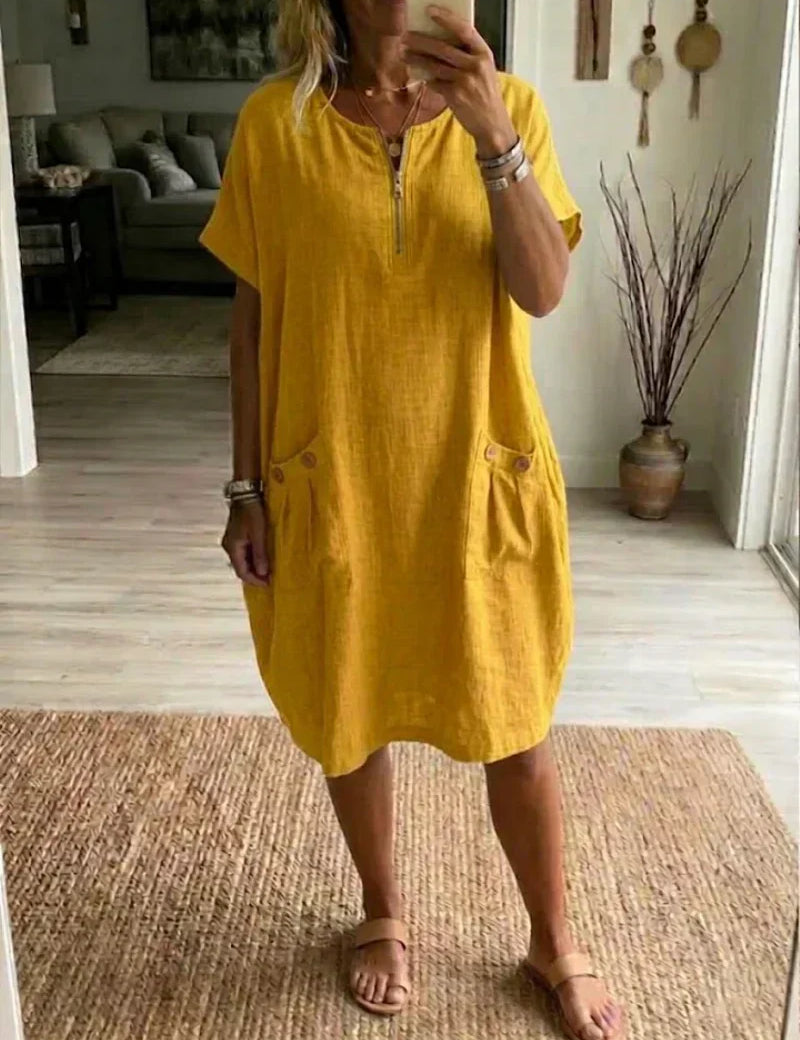 Pascale™ | Maxikleid mit Reissverschluss vorne