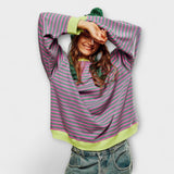 Mary - Oversize-Pullover mit Streifen