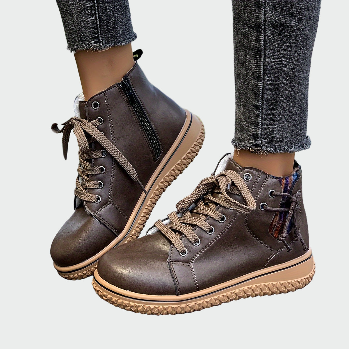 Regintrud – Knöchelhohe orthopädische Lederstiefeletten von Amora Bern, Ansicht 2