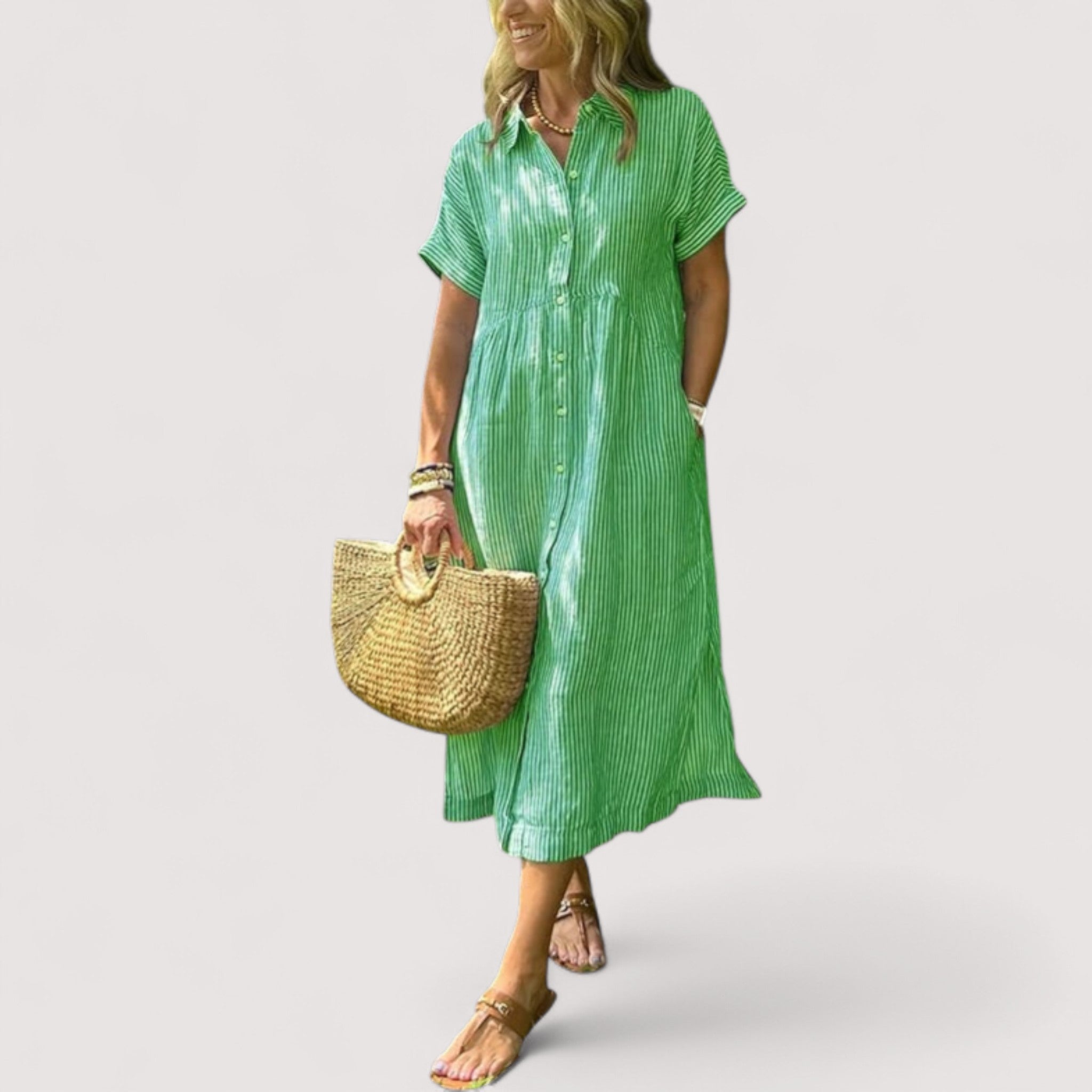 Rea™ | gestreiftes Hemdkleid