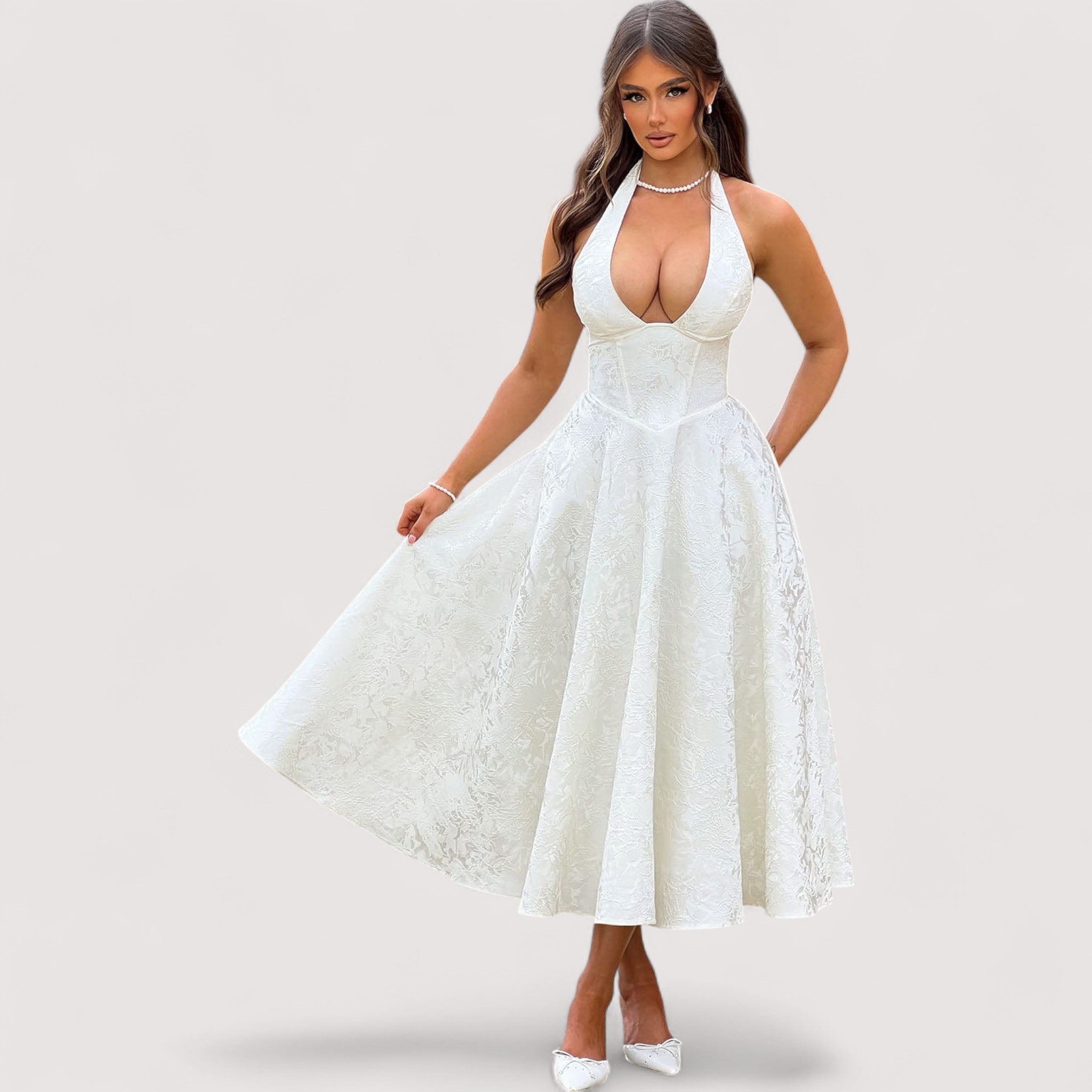 Amalie™ | Midikleid mit Neckholder