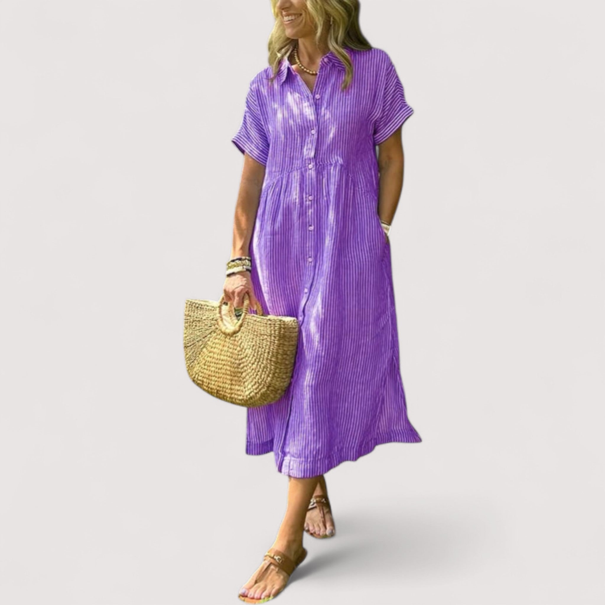 Rea™ | gestreiftes Hemdkleid