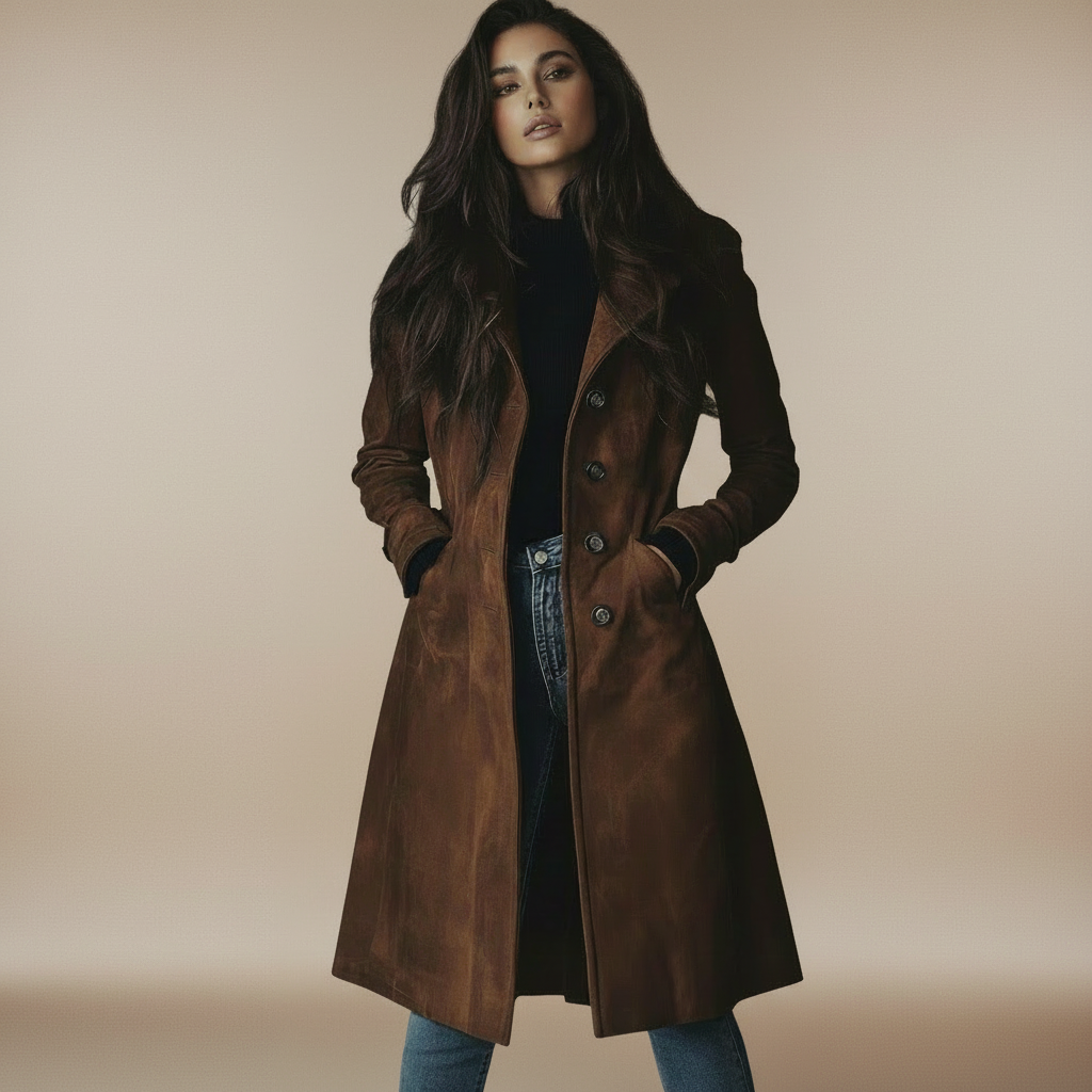 LANGER WILDLEDERMANTEL | TOP-BESTSELLER