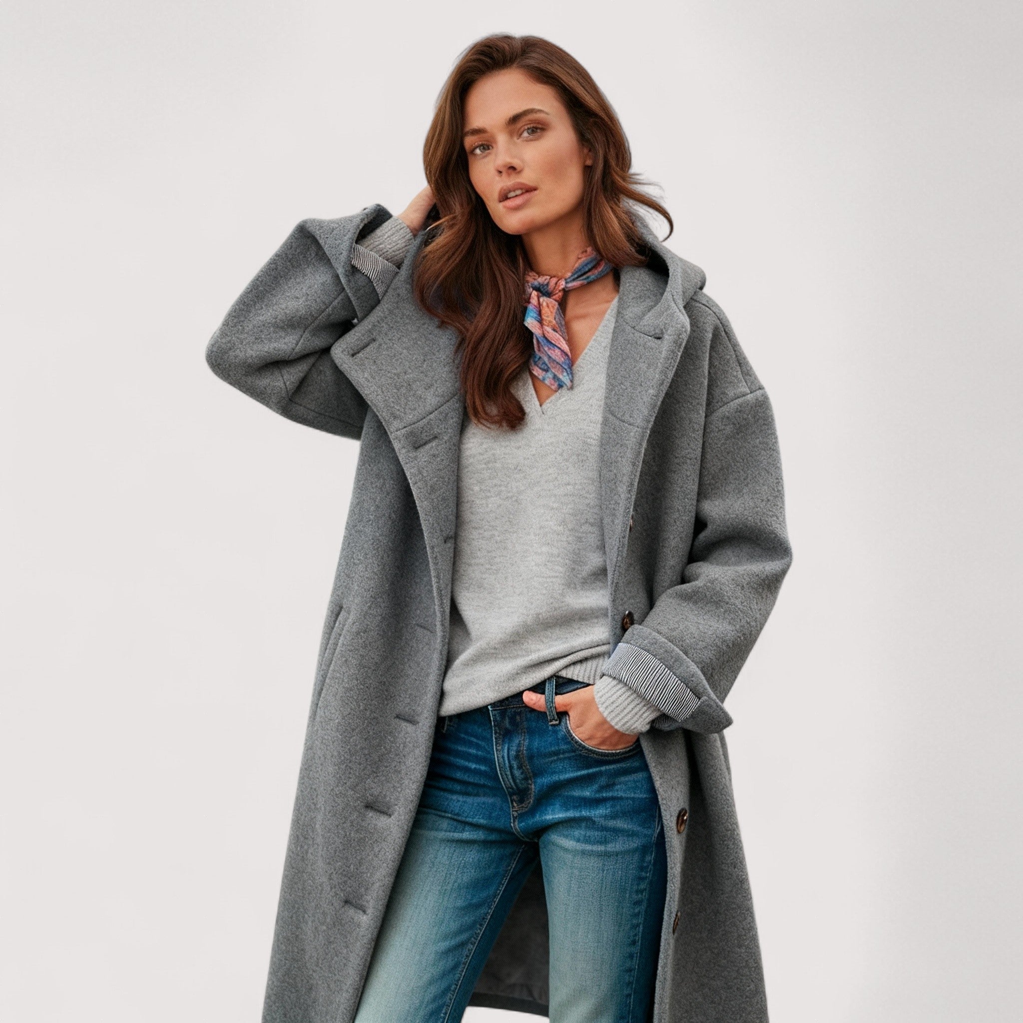 Lorena™ | Stilvolle lange Winterjacke