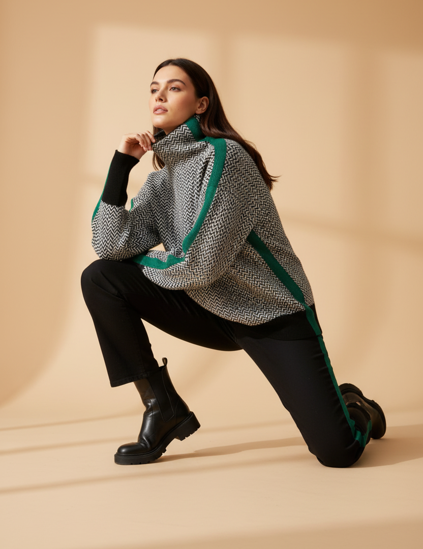 Gabriela™ | Pullover mit hohem Kragen