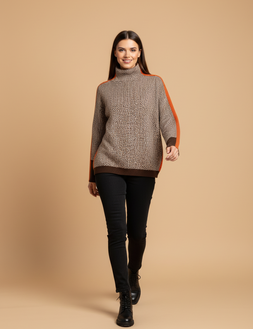 Gabriela™ | Pullover mit hohem Kragen