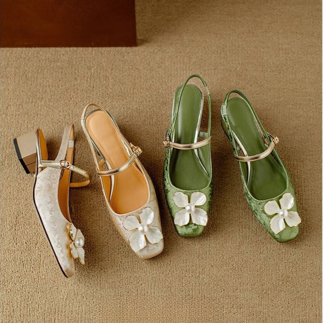 Rosamunde – Slingpumps mit Blütenapplikation von Amora Bern, Ansicht 6