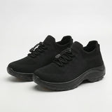 Ambulo Orthopädische Schuhe Strickstoff - Alles Schwarz