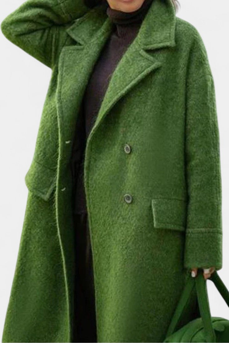 Konradine – Langer Oversize-Mantel mit Zweireiher von Amora Bern, Ansicht 5