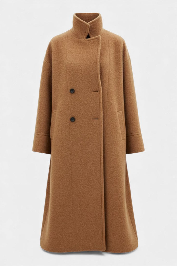 Konradine – Langer Oversize-Mantel mit Zweireiher von Amora Bern, Ansicht 3