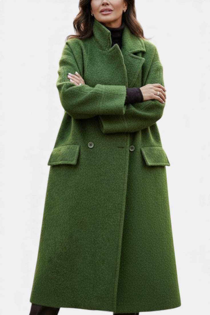 Konradine – Langer Oversize-Mantel mit Zweireiher von Amora Bern, Ansicht 9