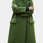 Konradine – Langer Oversize-Mantel mit Zweireiher von Amora Bern, Ansicht 9