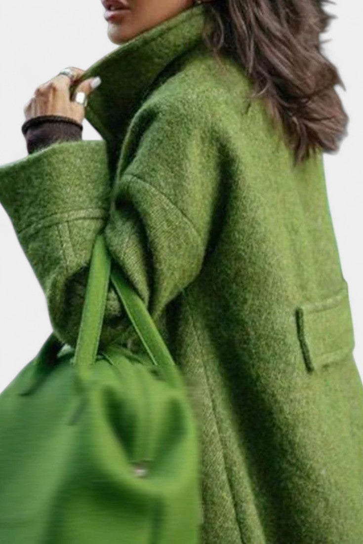 Konradine – Langer Oversize-Mantel mit Zweireiher von Amora Bern, Ansicht 4
