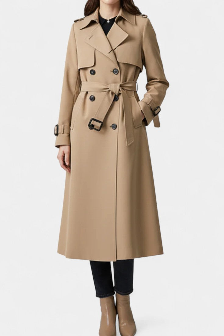 Perpetua – Zweireihiger Trenchcoat mit Gürtel von Amora Bern, Ansicht 6