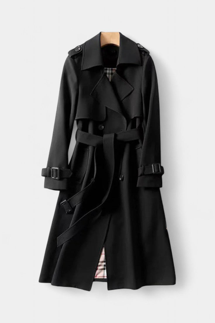 Perpetua – Zweireihiger Trenchcoat mit Gürtel von Amora Bern, Ansicht 9