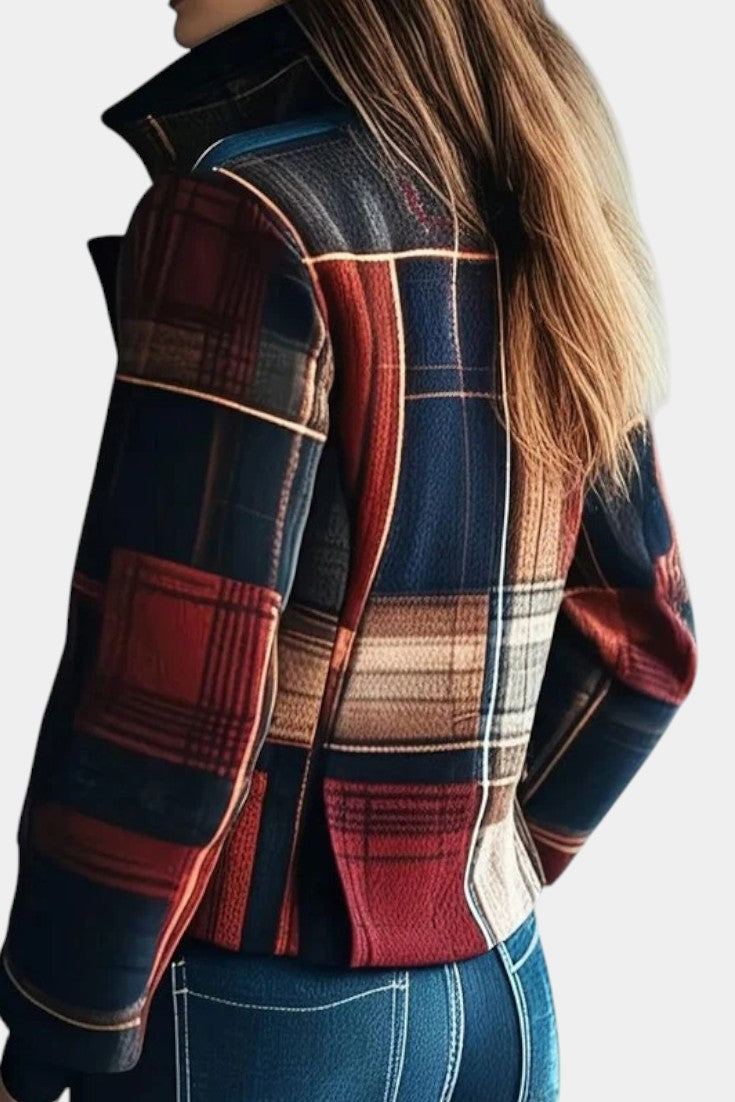 Heilwig – Zeitlose kurze Jacke mit Karomuster von Amora Bern, Ansicht 2
