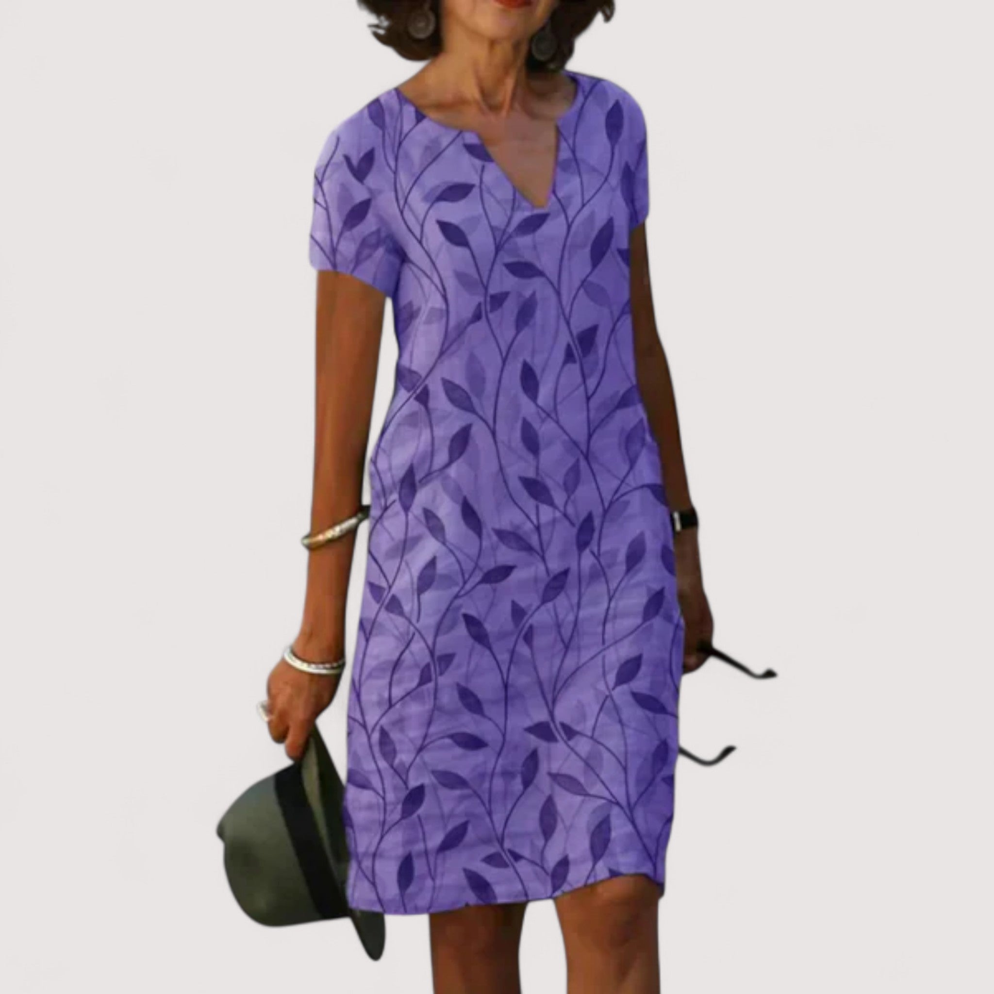 Jeanne™ | Kleid mit V-Ausschnitt und Druck