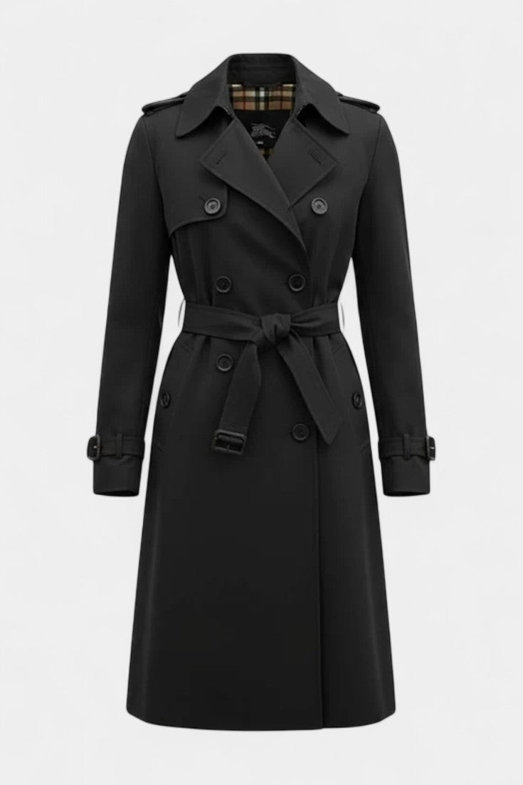 Perpetua – Zweireihiger Trenchcoat mit Gürtel von Amora Bern, Ansicht 3