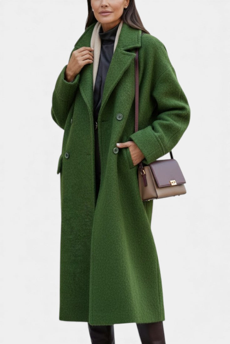 Konradine – Langer Oversize-Mantel mit Zweireiher von Amora Bern, Ansicht 8