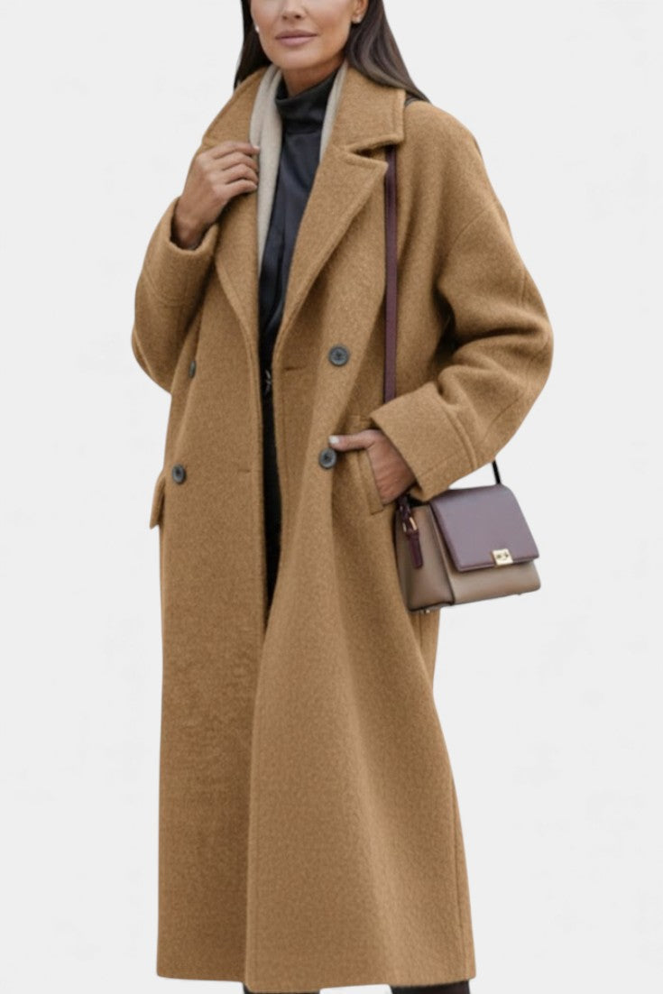 Konradine – Langer Oversize-Mantel mit Zweireiher von Amora Bern, Ansicht 10