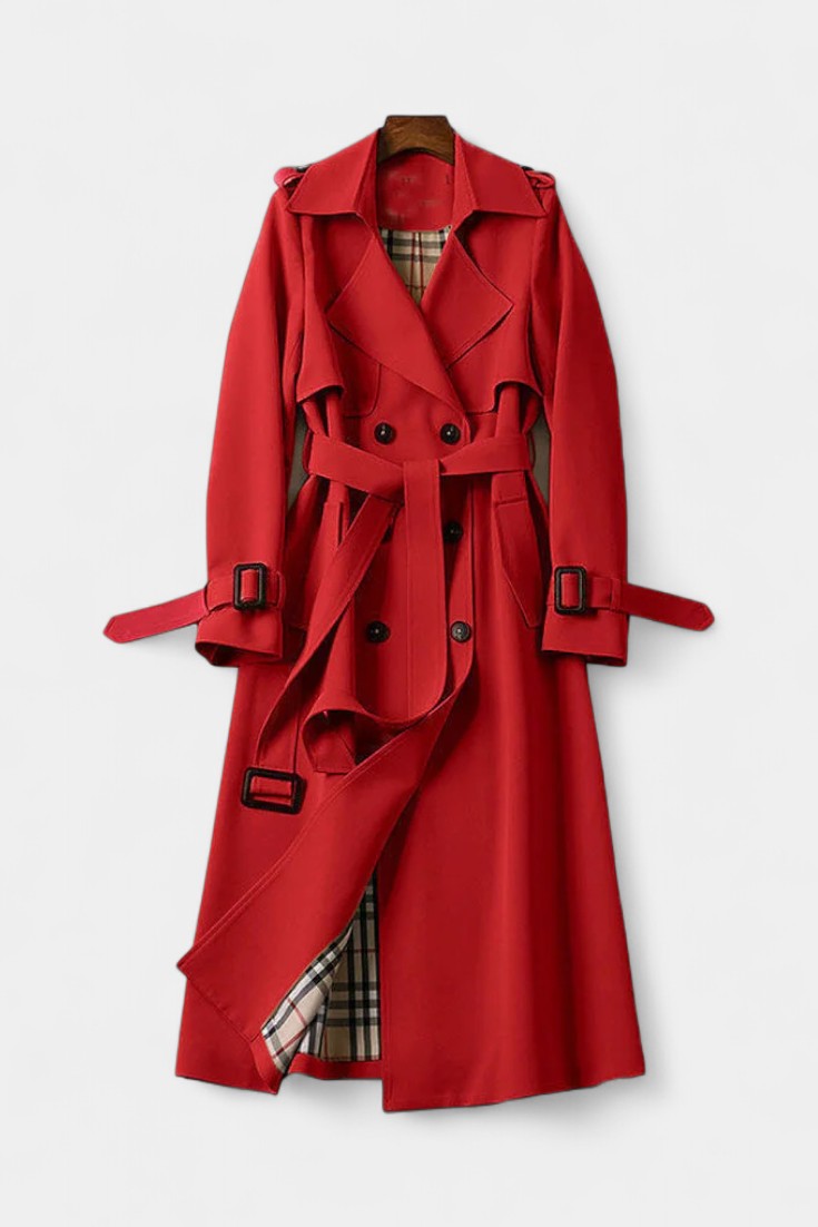 Perpetua – Zweireihiger Trenchcoat mit Gürtel von Amora Bern, Ansicht 2