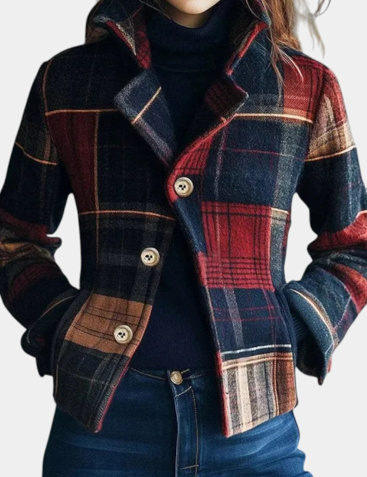 Heilwig – Zeitlose kurze Jacke mit Karomuster von Amora Bern
