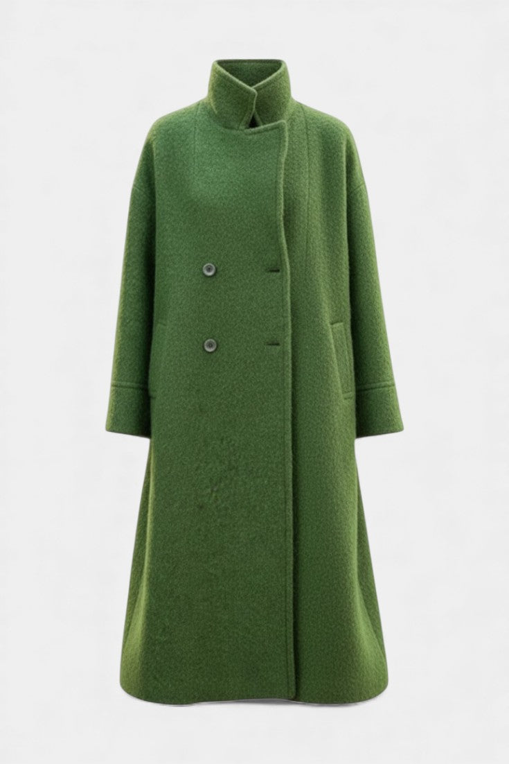 Konradine – Langer Oversize-Mantel mit Zweireiher von Amora Bern, Ansicht 2