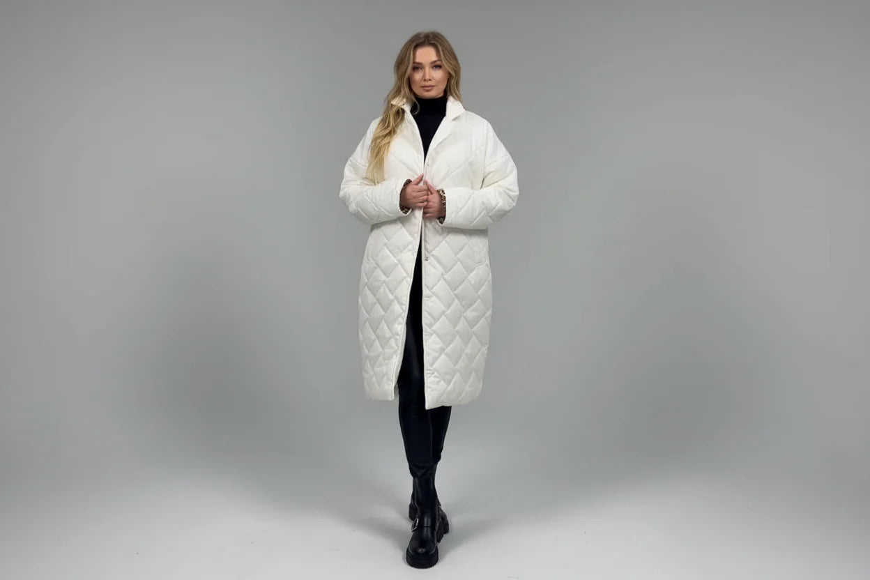 PREMIUM STEPPMANTEL MIT LEOPARDENPRINT FÜTTERUNG