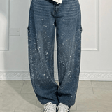Adele™ | Jeans Cargo 'Balloon' im Trend mit Glitzer