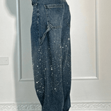 Adele™ | Jeans Cargo 'Balloon' im Trend mit Glitzer