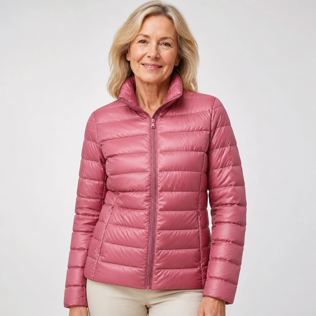 Liutgard – Übergangsjacke in Lachsfarben von Amora Bern