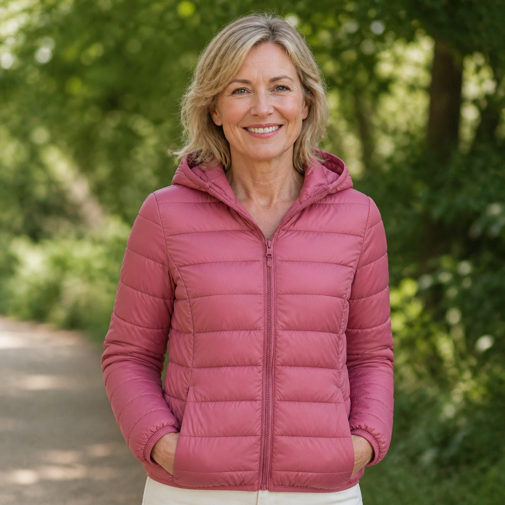 Dietlind – Übergangsjacke in Rosa von Amora Bern, Ansicht 2