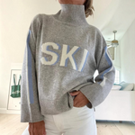 Irene – Grauer Rollkragenpullover im Ski-Look von Amora Bern