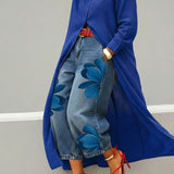 Daniella – Leinenkleid & Florales Denim-Set
