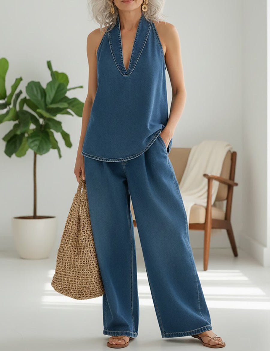 Kunigunde – Zweiteiliges Denim-Set im Vintage-Look von Amora Bern, Ansicht 2