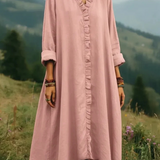 Alma – Langärmliges A-Linien-Kleid mit Volants